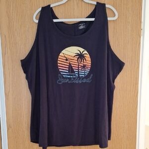 Lane Bryant Navy Sunkissed Tank Top